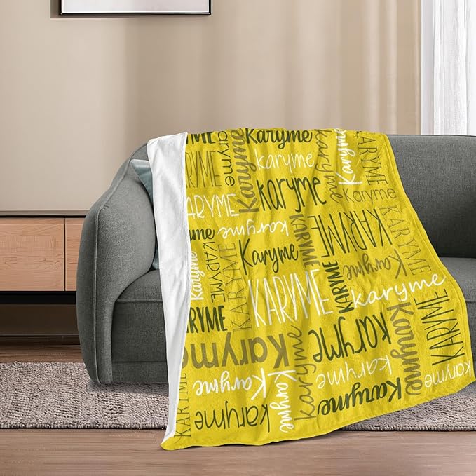 Personalized Name Blanket for Kids and Adult Customized Blanket for Boys Girls Baby Personalized Blanket and Throws Super Soft