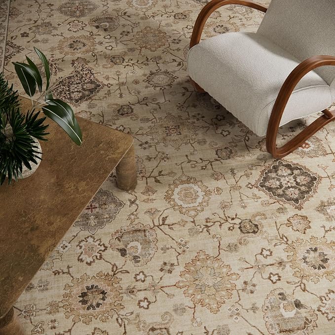 Machine Washable Rug for Living Room: 9x12 Area Rugs Boho Vintage Rug Stain Resistant Non Slip Low Pile Soft Lightweight Carpets for Bedroom Kitchen Dining Room Nursery Kids Room Farmhouse