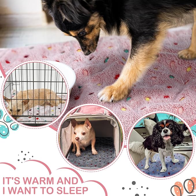 Reginary 4 Pcs Waterproof Guinea Pig Blankets Washable Small Animal Fleece Bedding Absorbent Guinea Pig Cage Liners Reusable Pet Pee Pad Sleep Mat for Hamster Ferret(Colorful Dot,35 x 24 Inch)