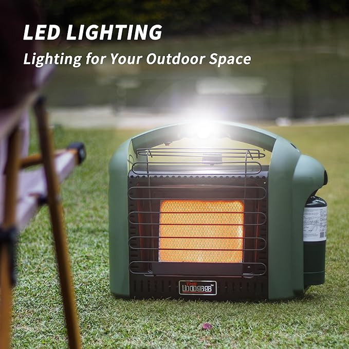 THE BOSS Propane Heater Indoor Large, 12000 BTU Portable Heater Outdoor Use Propane, Outdoor Space Heater for Camping
