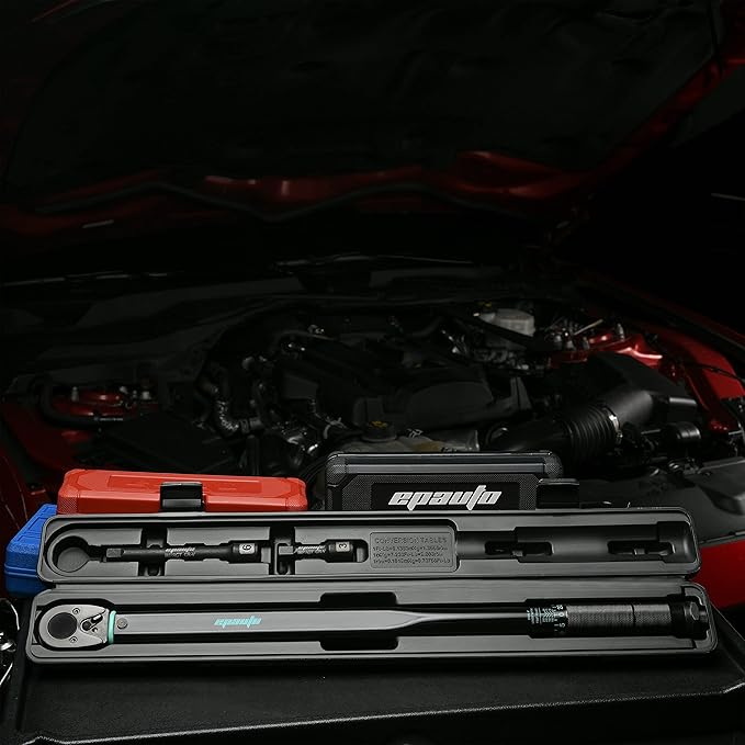 EPAuto 1/2-Inch Drive Click Torque Wrench, 25-250 ft-lb/33.9-338.9 Nm, Black