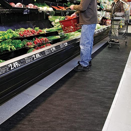 PIG Adhesive-Backed Floor Mat | Grippy Entrance Mat | Ultra-Duty | 3' W x 50' L | Black | GRP36201-BK