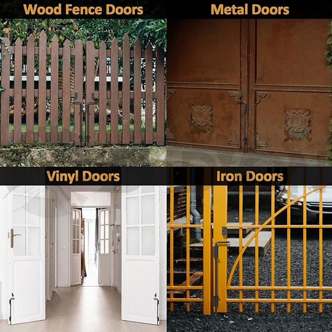 24" Cane Bolt Gate Drop Rod Heavy Duty Gate Hardware, Gate Ground Latch for Wood Metal Vinyl Gates Doors Stopper for Gate Ground, Wrought Iron Gate Latches, Black Finish-1 Pack
