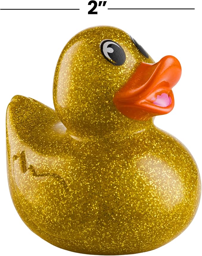 Bedwina Glitter Rubber Ducks in Bulk, Jeep Ducks for Ducking and Cruise Gifts, Kids Bath Toys, Mini Floating Rubber Duckies - Party Favors, Bulk Toys for Kids, Pool, Birthday, Decor - 600 Count
