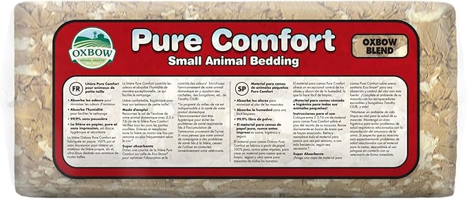 Oxbow Pure Comfort Bedding, Rabbit, Hamster, & Guinea Pig Bedding, Bunny Supplies for Litter Box, Pet Safe, Low Dust, Blend, 72 Liter Bag