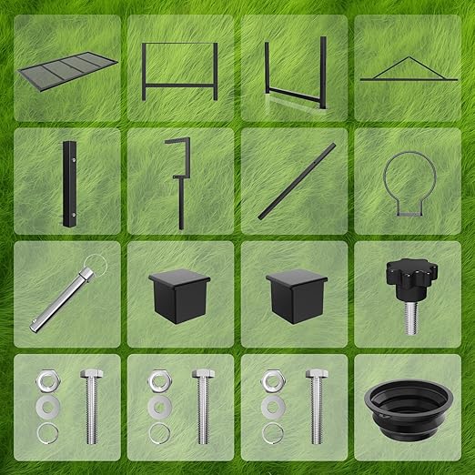 Heavy Duty 600LBs Goat Milking Stand with Feed Bin, 47x23 inch, Adjustable Livestock Table for Sheep & Goat Grooming, Hoof Care, and Shearing, Black