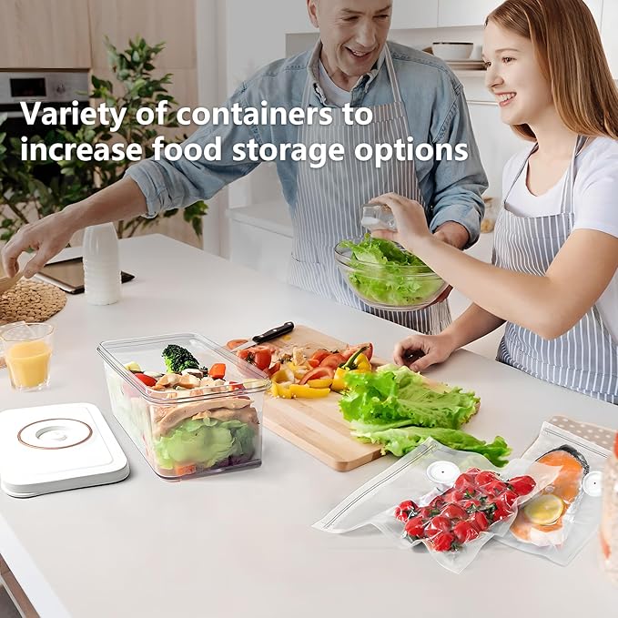 Vacuum Seal Containers for Food Storage, 3Pcs Food Sealed Containers with Lids (Vacuum Sealer Not Included) for Meal Prep and Food Storage, 100% Leak-proof, BPA-Free