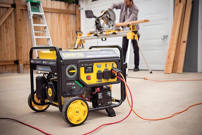 Champion Power Equipment 4750-Watt Electric Start Dual Fuel RV Ready Portable Generator with CO Shield, CARB Compliant
