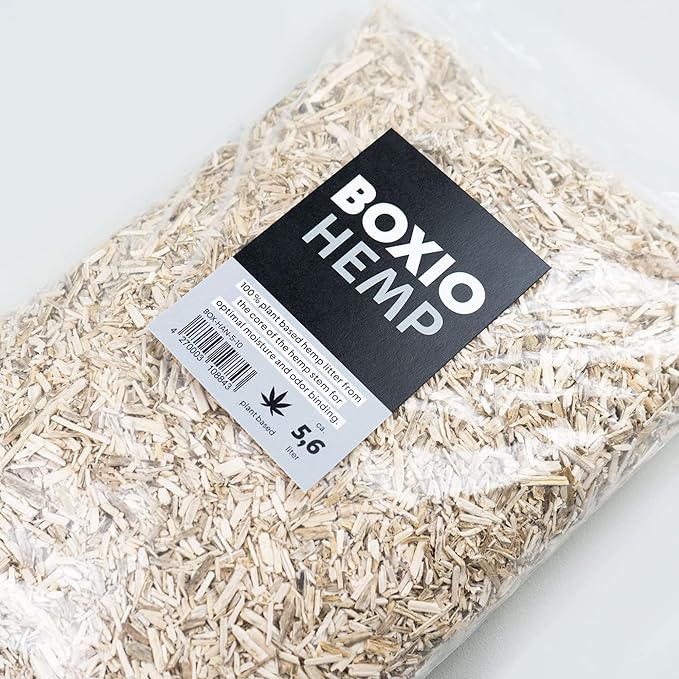 BOXIO - Hemp: 5.6 l Odor Neutralizer & Bedding - Ideal for Camping Toilets, Separation Toilets, and composting Toilets, but Also as Bedding for Hamsters, Small Animals, or Rabbits.