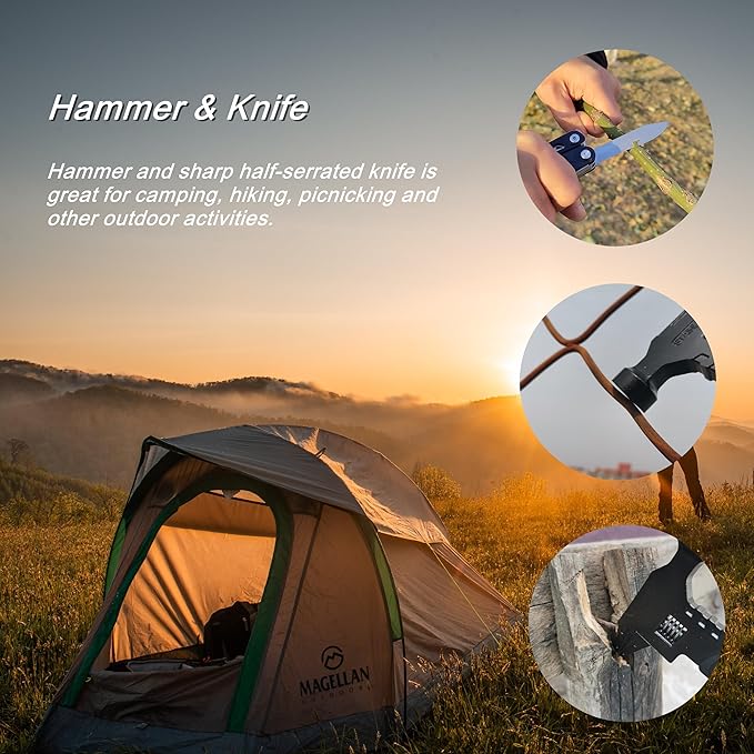 Wrench Multitool Hammer, Gifts for Men, Premium Multi Tool Hammer Pliers Knife with Screwdriver Wire Cutters Bottle Opener, Multi Purpose for Outdoor Camping Emergency, Christmas Day