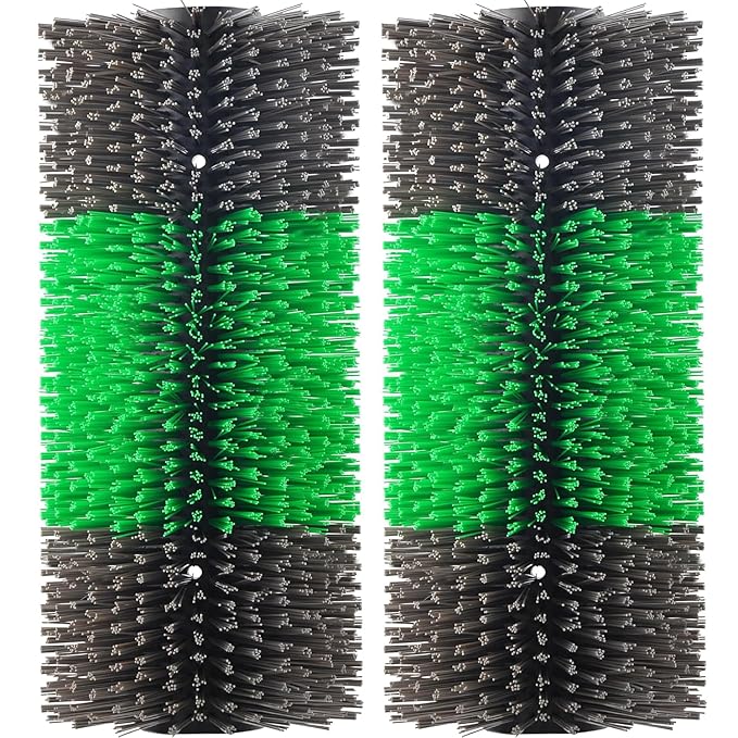 Livestock Scratch Brushes, 2PCS, Horse Scratcher Full Massage Brush Kit, Relieves Back Itching for Livestock, Horses, Cattle, Sheep, Pigs, Green
