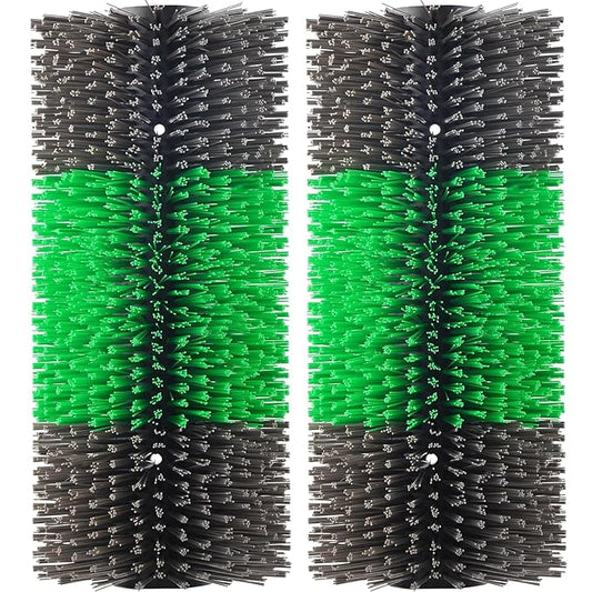 Livestock Scratch Brushes, 2PCS, Horse Scratcher Full Massage Brush Kit, Relieves Back Itching for Livestock, Horses, Cattle, Sheep, Pigs, Green