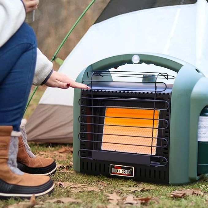 THE BOSS Propane Heater Indoor Large, 12000 BTU Portable Heater Outdoor Use Propane, Outdoor Space Heater for Camping