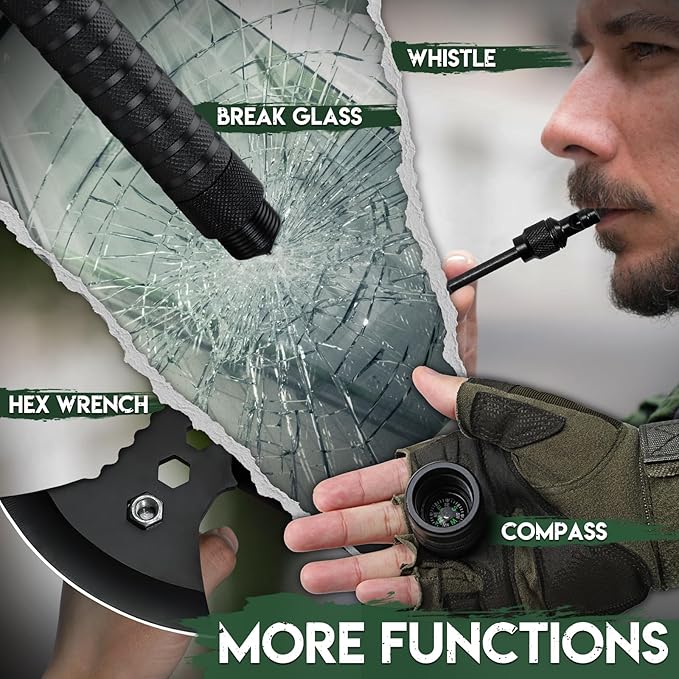 Freelander Tactical Axe 2 Pack, Sharp Tomahawk with Sheath, Portable Tomahawk with Clip and Bottle Opener, Durable Survival Hatchet for Emergency, Hiking and Camping, for Men Women