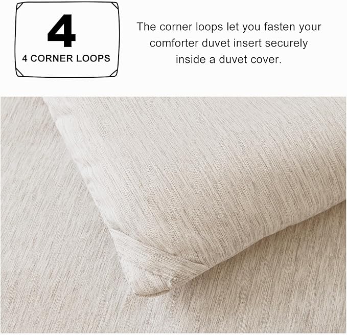 CozyLux Oversized Queen Comforter Set, 3 Pieces 98x98 Beige Soft Luxury Cationic Dyeing Bedding All Season, Lightweight Breathable Fluffy Bed Sets with 1 Alternative Comforter and 2 Pillow Shams