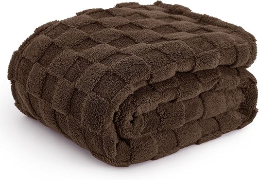Bedsure GentleSoft Twin Blanket for Bed Dark Brown - Super Soft Cozy Blankets for Women Men Girls, Cute Fuzzy Fleece Throws for Bedroom Couch, 60x80 Inches
