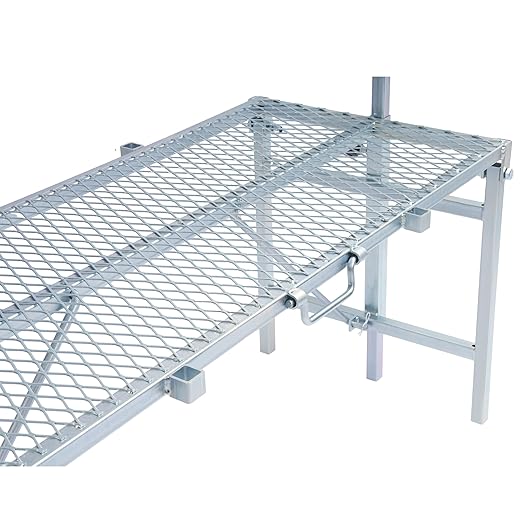 HECASA Sheep Milking Stand Livestock Feeder Rack Adjustable Headpiece w/Removable Feeding Tray Portable Farm Ranch Livestock Stand for Hoof Trimming Shearing Grooming Grooming (Silvery)