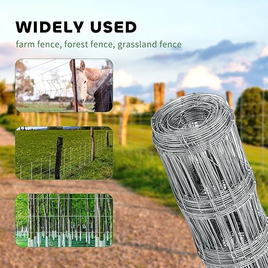 12 Gauge Heavy Duty Cattle Panels for Garden Trellis, 4ftx100ft, Thickened Cattle Panels for Galvanized Farm Fence Chicken Wire Fencing, Durable Goat Fence, Ideal for Farm and Field Protection