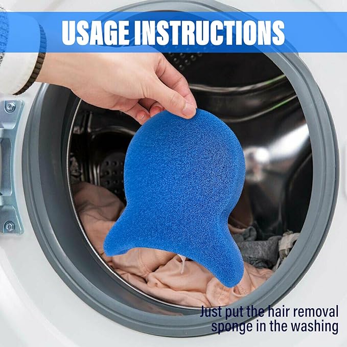 Pet Hair Remover for Laundry, Reusable Dog & Cat Hair Remover Tool, Effectively Removes Pet Hair, Lint and Dander from Bedding and Clothing, Suitable for Washing Machines, Dryers 8PCS