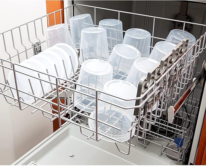 DuraHome Deli Containers with Lids 24oz. Leakproof 30 Sets BPA-Free Plastic Food Storage Cups Clear Airtight Takeout Container Heavy-Duty, Microwaveable Freezer Safe Disposable/Reusable