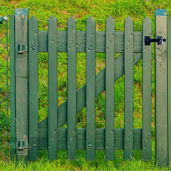 Flip Gate Latch Lock with Padlock Hole, Aluminum Alloy Adjustable Door Latch Barn Door Lock Fence Door Lock Latch for Outdoor Gate, Barn Door, Shed, Garage, Yard (1)