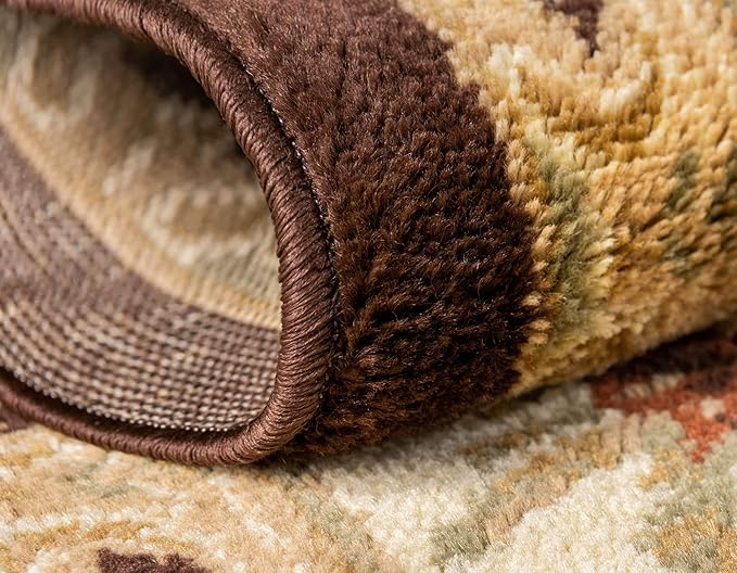 Unique Loom Versailles Collection Traditional Classic Floral Motif Area Rug (3' 3 x 5' 3 Rectangular, Brown/ Ivory)