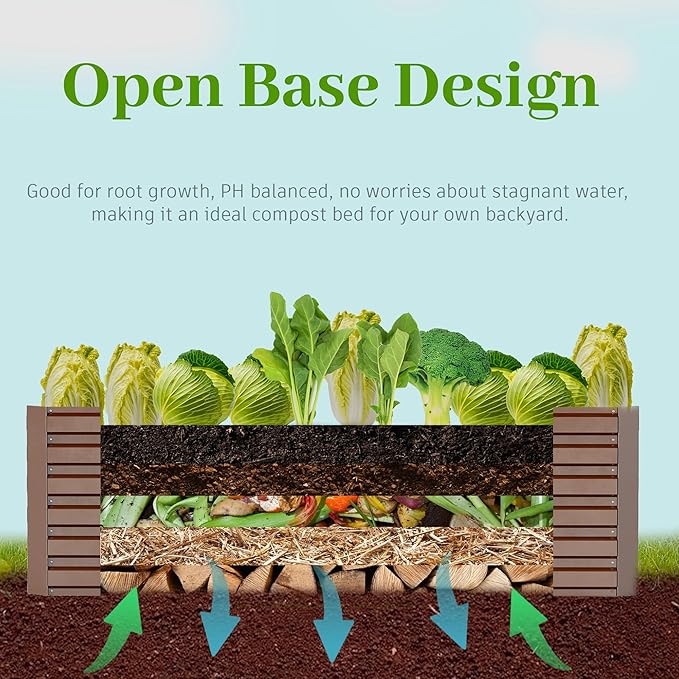 6x3x2 ft Raised Garden Bed, Large Metal Planter Raised Beds, Planters for Outdoor Plants for Vegetables, Flowers, Herbs, Fruits, and Succulents.(2 Pcs)