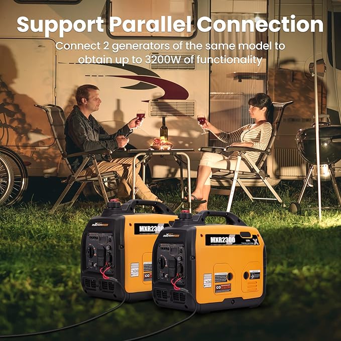 maXpeedingrods 2300W Portable Inverter Generator,40lbs,Gas Powered,Quiet Generator,Backup Power Supply for Outdoor Camping RV Ready,EPA/ISO Compliant