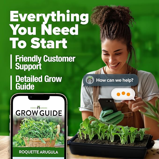 HOME GROWN Arugula Seed 2 Pack – 4350 Vegetable Seeds – Non GMO Ideal Seeds for Hydroponic Garden Indoor – Premium and Heirloom Arugula Seeds for Planting (Eruca vesicaria)