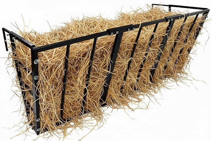 FEBTECH Hay Feeder Wall Mount - Hay Rack for Horses – Versatile 36 Gallon Capacity – Heavy-Duty Powder-Coated Steel Feeder for Goat & Sheep – Provide Barns & Farms Feeding Solutions…