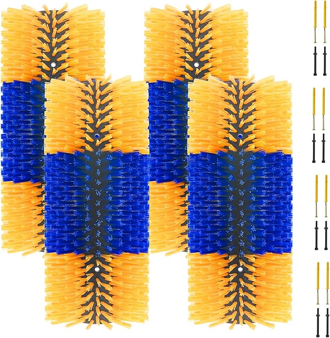 Livestock Scratching Brush Goat Scratcher Brush Full Massage Grooming Tool with 4 Screws for Cow,Cattle,Cow,Sheep, Horses,Pigs