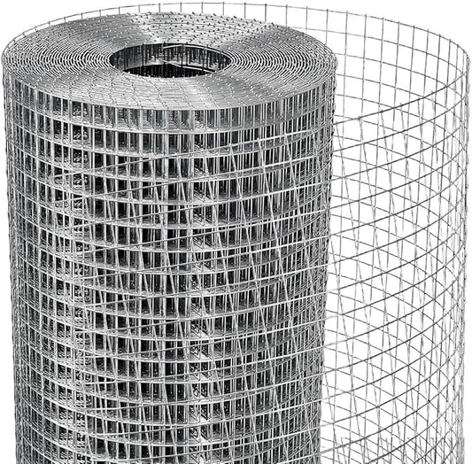 HORCH Hardware Cloth 1/2 inch 48 x 50 ft 19 Gauge, Galvanized Wire Mesh Roll, Chicken Wire Fencing, Garden Fencing, Welded Wire Fence Roll, Gopher Wire, Chicken Coop/Run Wire, Rat Wire