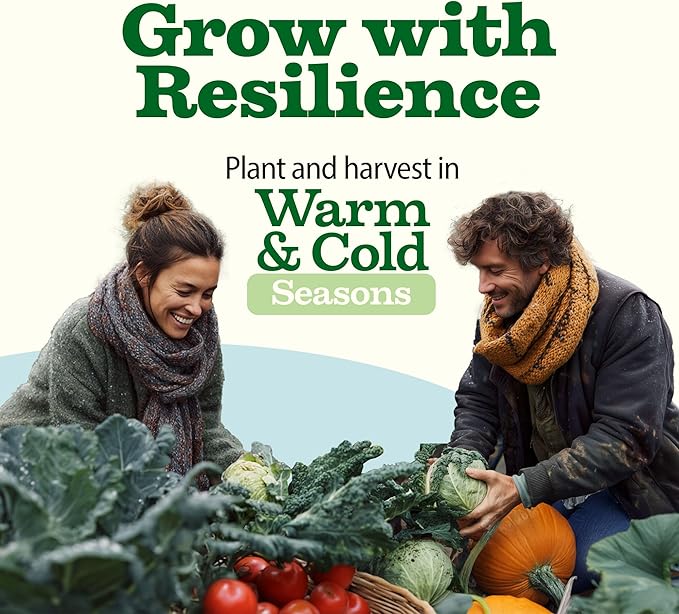 HOME GROWN 55 Vegetable Seeds Pack 28,000+ Non-GMO Heirloom Seeds for Planting Vegetables, Survival Seed Vault, Garden Kit for Spring Fall Winter, Gift for Gardeners