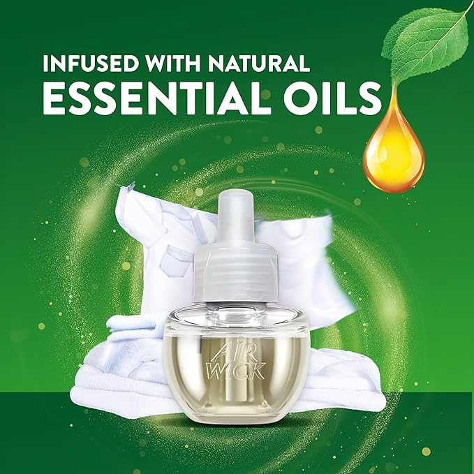 Air Wick Plug In Scented Oil Refill,Fresh Linen, 2 ct