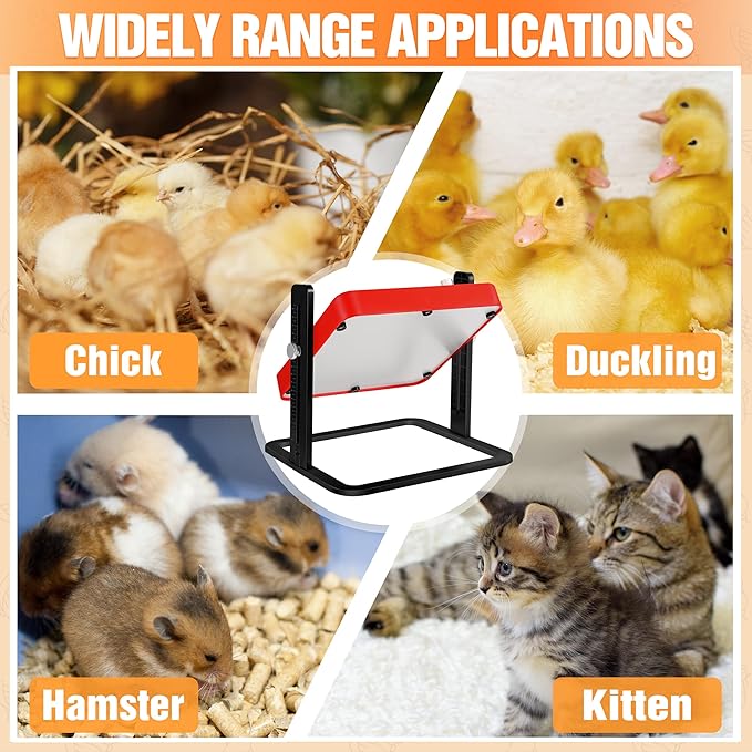 Chicken Coop Heater, Chicken Heater, Brooder Plate for Chicken Coop Accessories, with Adjustable Temp, Height and Angle, Chicken Heater for Coop, Temp Display Pet Warmer for Ducklings Kitten Puppy