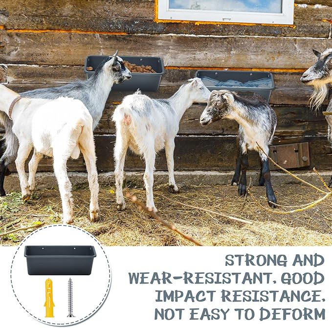 Wenqik 10 Pack 5 Quart Hanging Chicken Feeders Trough Goat Feeder Duck Water with Metal Clips Chicken Waterer Bucket Container for Fence Turkeys Horse Pig Deer Goose Livestock Poultry Supplies