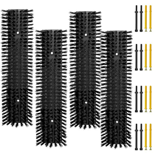 Livestock Scratch Brush With 16 Screws，Animal Back Scratching Brush for Cow,Cattle,Sheep, Horses,Pigs，Massage Grooming Tool (Black, 4pcs)