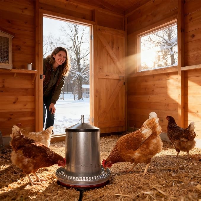 Poultry Water Heater - 5.9 Inch Silicone Heating Pad for Chicken and Livestock | 20W Freeze Resistant Farm Heater with 71 Inch Cord for Winter Outdoor Poultry and Animal Care