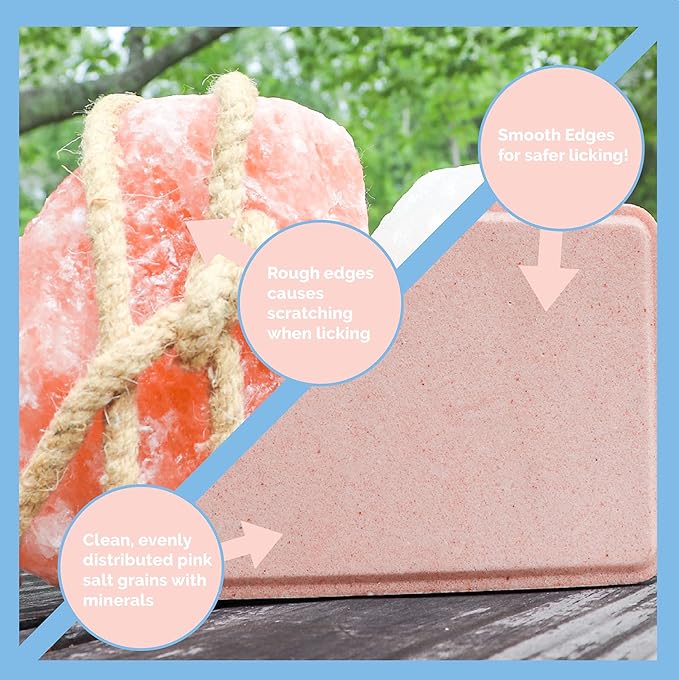 Himalayan Secrets Compressed Pink Salt Lick Brick for Livestock & Wildlife, Pure & Natural Feed Salt Block, Minerals & Trace Elements, No Additives, Durable & Long Lasting, 8.8LB (4KG)