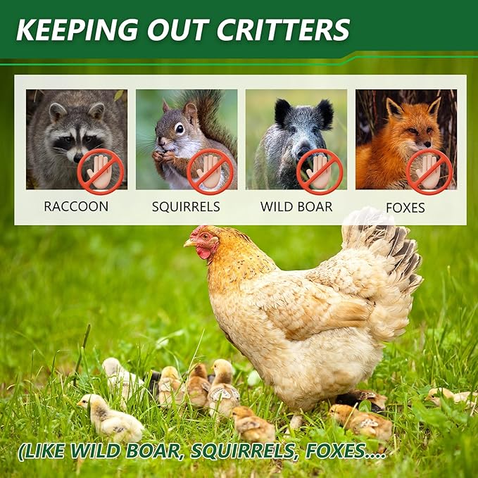Hardware Cloth 1/2in 24inx50ft Hot Dip Galvanized 19 Gauge Chicken Wire Fencing Roll Poultry Animal Netting Cage Screen Chicken Coop Accessories Garden Plant Supports