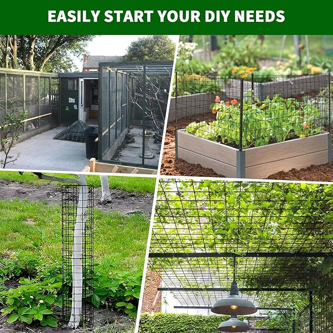 19 Gauge 1/2 Inch Hardware Cloth 72x100 Ft – Black Galvanized Steel Mesh | Chicken Wire Fence, Poultry Netting, Garden/Snake Protection & Tree Guard Rolled Fencing