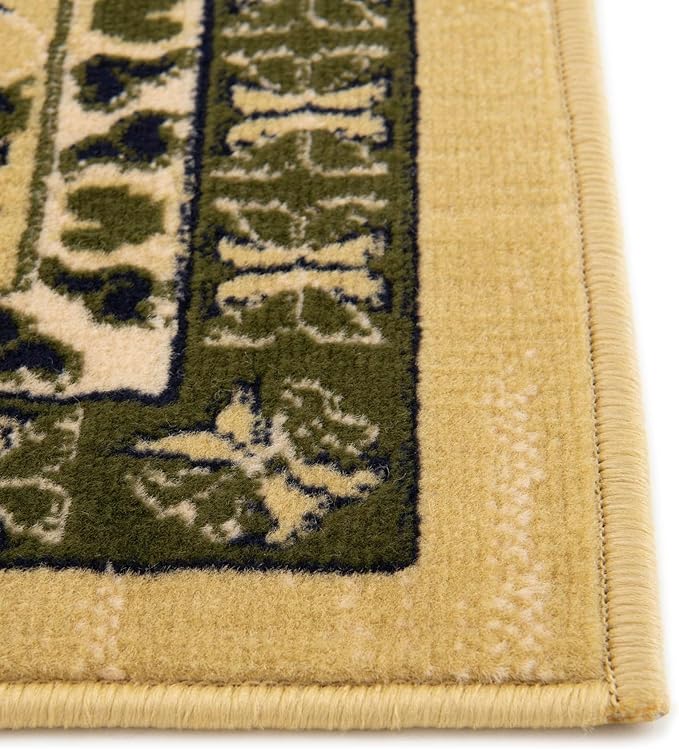 Unique Loom Taftan Collection Border Geometric Tribal Inspired Design Area Rug (6' 0 x 9' 0 Rectangular, Gold/ Gray)