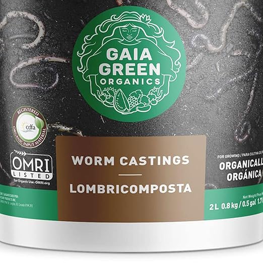GAIA GREEN 2 Liters All-Purpose Worm Castings Powder for Improved Soil Quality, Recommended for Household Plants, Urban Gardens, Lawns & Greenhouses