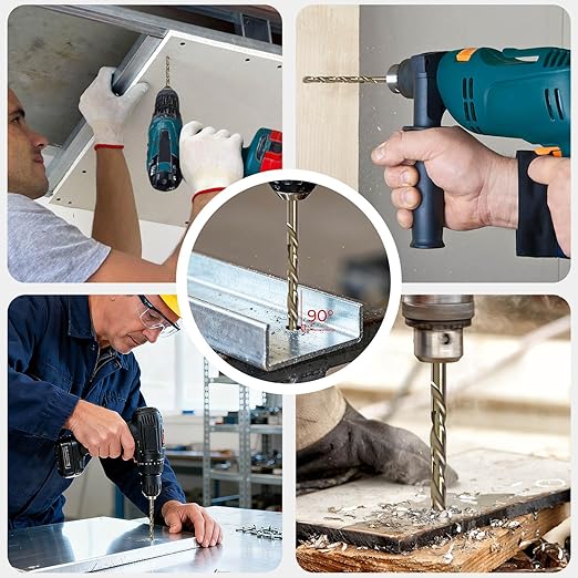 10-Piece M35 Cobalt Drill Bits, Laicky 1/8 in HSS Drill Bits 135 Degree Split Point Brocas para Metal Madera Twist Drill Bits for Hardened Steel, Stainless Steel, Aluminum, Plastic and Wood