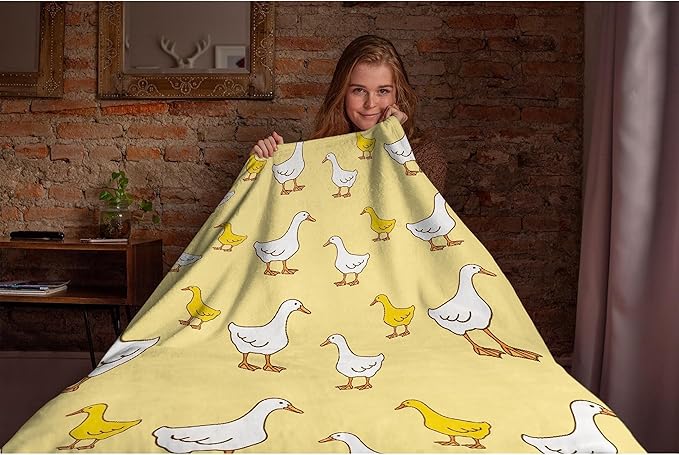 Duck Blanket Soft Blankets and Throws Flannel Cozy Lightweight Quilt Gift Perfect for Bed Sofa Couch-50 x40 Small for Kids