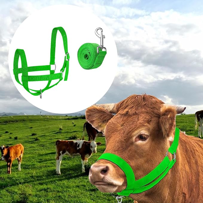 Nylon Cow Halter Calf Halters Cow Wide Goat Sheep Modern Livestock Donkey Foal Horse Equipment Supply Cattle Halter Harness