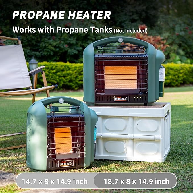 THE BOSS Propane Heater Indoor Small, 6000 BTU Portable Heater Outdoor Use Propane, Outdoor Space Heater for Camping