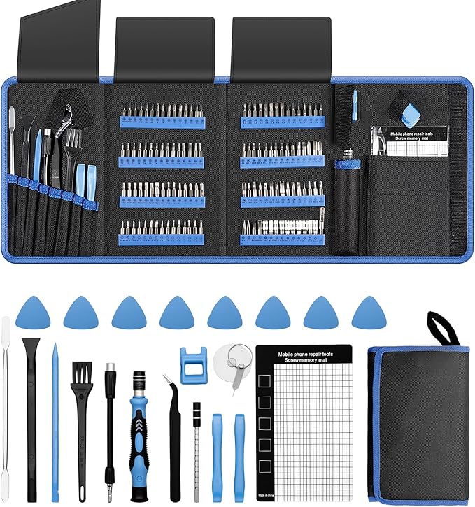 Electronics Precision Screwdriver Sets 141PCS Magnetic Repair Tool Kit with 120 Bits for iPhone, MacBook, Computer, Laptop, PC, Tablet, PS4, PS5, Xbox, Game Console