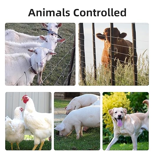 PE5 Electric Fence Energizer and 17 Gauge Spool Aluminum Wire Livestock Fence Chargers for Containing Pets and Preventing Wild Animals Intruding (0.20 Joule,20 Acres)