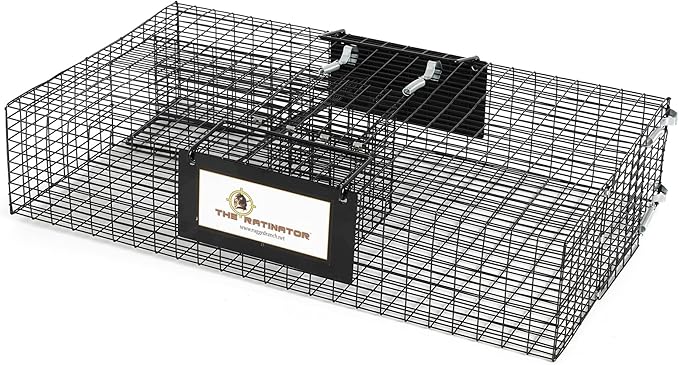Rugged Ranch Ratinator Indoor or Outdoor Multi-Catch Rat Trap - Humane Live Cage Catcher, Rodent Control for Homes, Barns, Attics, Garages, Sheds, Gardens and Farms